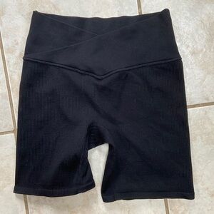 Black biker gym shorts